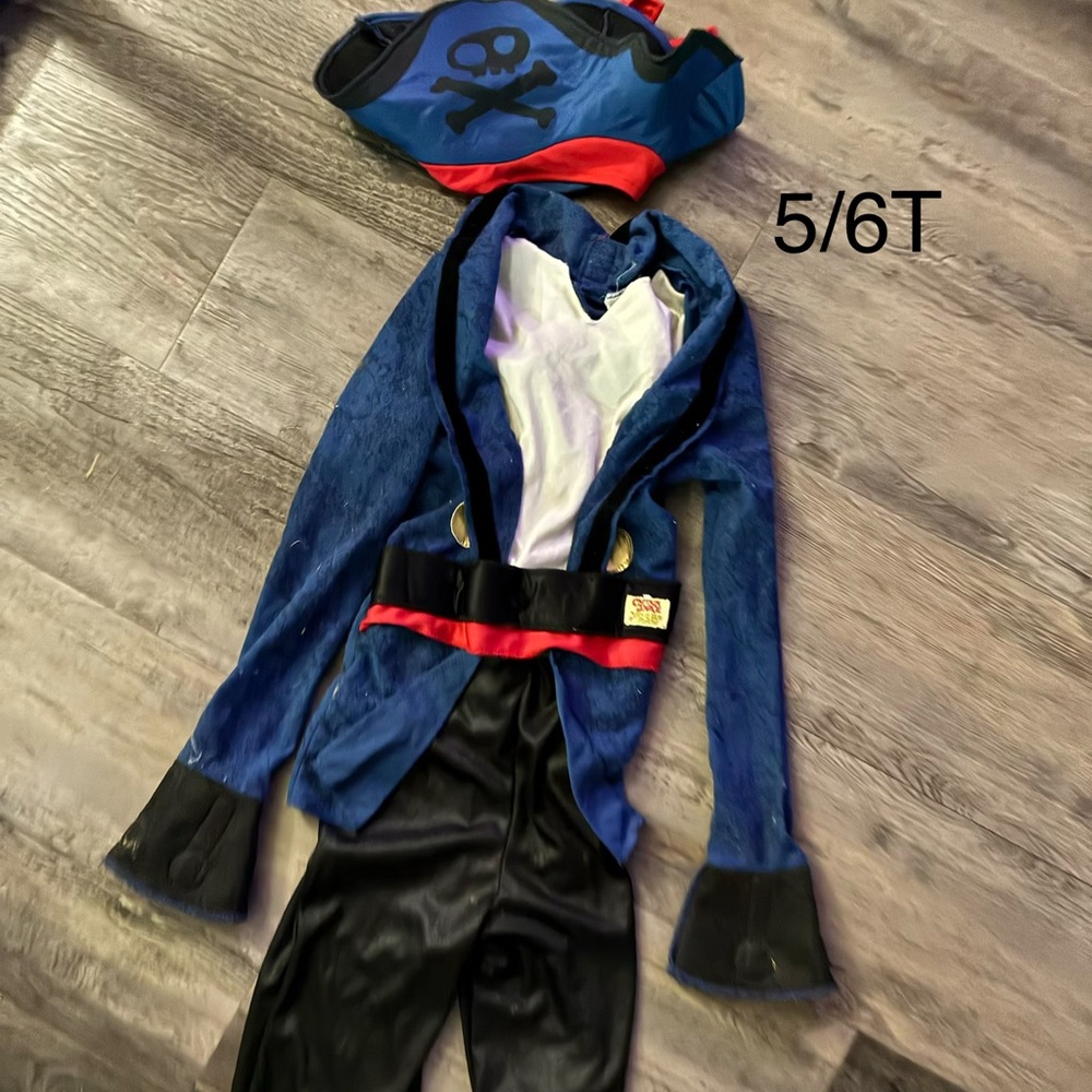 Kids Pirate Costume with Blue Jacket